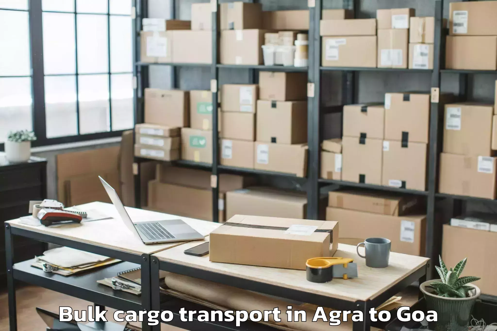 Top Agra to Mopa Bulk Cargo Transport Available